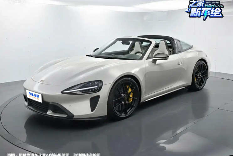 Алюминиевый каркас безопасности и прозрачная стеклянная крыша: рендер Targa-версии Xiaomi SU7  Xiaomi SU7