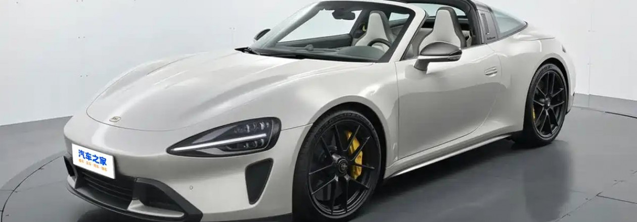 Алюминиевый каркас безопасности и прозрачная стеклянная крыша: рендер Targa-версии Xiaomi SU7